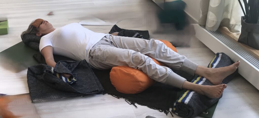 Savasana in Restorative yoga